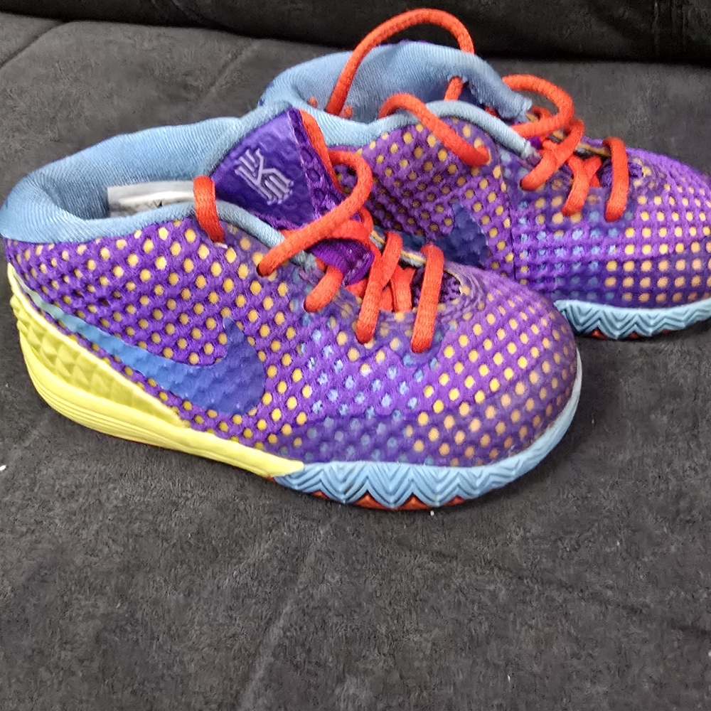 Nike Kids Purple and Yellow Sneakers